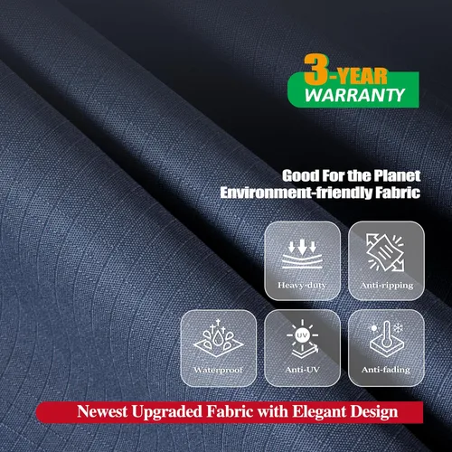 Miniatura 3 de F&J Outdoors Fundas para Sillas de Patio, Funda para Silla de Descanso de Asiento Profundo y Silla de Comedor, De Alta Resistencia, Impermeable, Gris