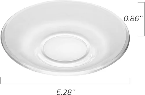 Miniatura 2 de WHJY 6 platos de vidrio transparente, juego de platos de vidrio de 5 pulgadas, pequeños platos de postre platos de té a granel