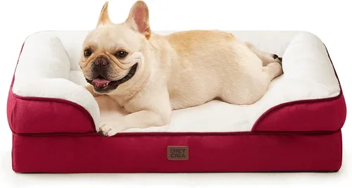 Miniatura 29 de EHEYCIGA - Cama ortopédica para perro grande, impermeable, de espuma viscoelástica y espuma tipo caja de huevos, bordes elevados, antideslizante