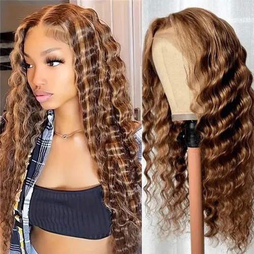 Miniatura 14 de DULOVE Deep Wave Lace Front Wigs Human Hair HD Lace Wig Pre Plucked with Baby Hair Glueless Deep Curly Wig Human Hair for Black Women Natural
