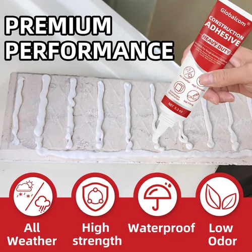 Miniatura 6 de Globalcom Adhesivo para construcción resistente, adhesivo para pisos de baldosas, piedra, mármol, granito y madera, para rellenar huecos e