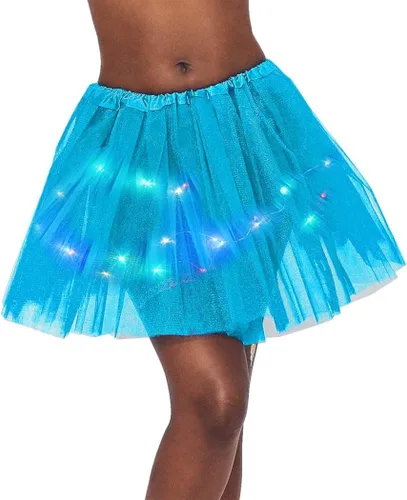 Miniatura 5 de REETAN Falda LED tutú con luces en capas, disfraz de tutú para mujeres y niñas