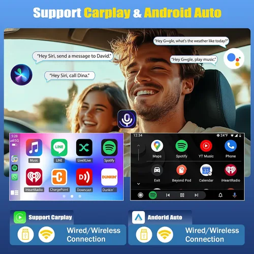 Miniatura 3 de Estéreo de coche 2+32G para Chevy Silverad Classic 1500 2500 2007 con CarPlay inalámbrico Android Auto, 7 pulgadas Android 13 pantalla táctil