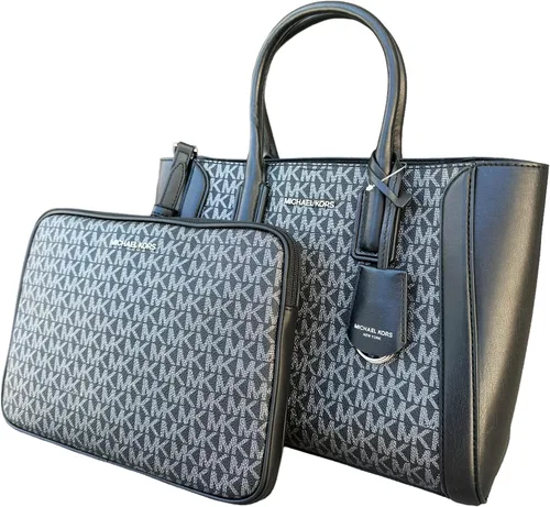 Miniatura 3 de Michael Kors Kali - Bolso bandolera mediano Signature MK + funda para iPad