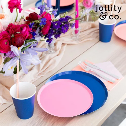 Miniatura 5 de Jollity & Co Platos de Postre Shade - Paquete de Papel Negro Ónix de 8 para Pastel - Platos Desechables de Fiesta para Baby Showers, Aniversarios