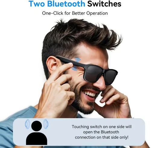 Miniatura 4 de XO Simple is Beauty Lentes de audio inteligentes para exteriores, lentes de sol Bluetooth unisex para hombres y mujeres con micrófono y altavoces