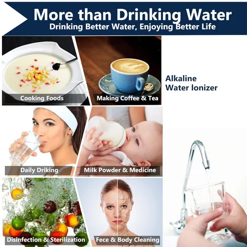 Miniatura 9 de Ionizador de agua, purificador de agua PH 3,5 – 10,5 alcalinas de ácido maquinaria de agua, hasta -500 mV ORP, 6000 litros por filtro, 7 ajustes