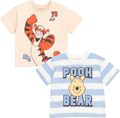Disney Paquete de 2 camisetas para bebés y niños grandes (12 meses - 14-16)
