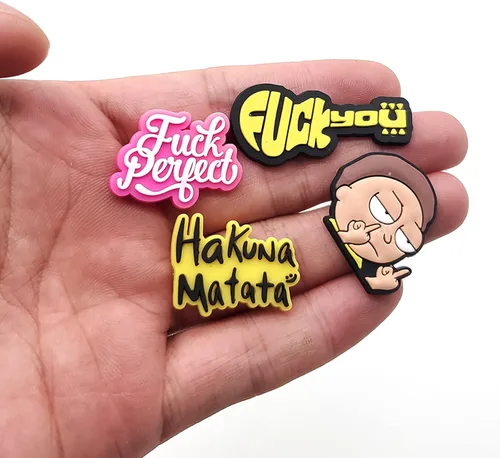Miniatura 2 de Divertidos dijes de dibujos animados para zapatos, accesorios de decoración de zapatos de PVC para adolescentes, adultos y niños, pulsera, Cloruro