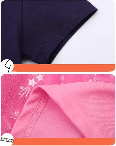 Miniatura 5 de VEOAY Vestidos tutú para niñas pequeñas, lindo vestido casual de falda de tul para verano, hogar, escuela, fiesta, 2-7T
