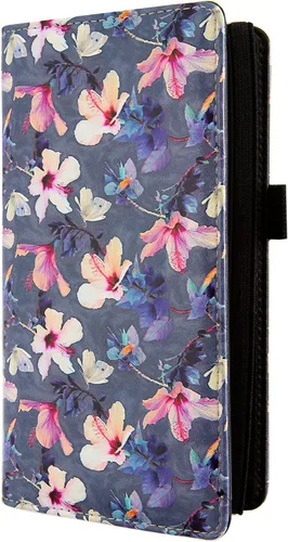Miniatura 6 de Funda para chequera personal, cartera de chequera con bloqueo RFID y ranura para tarjeta de crédito, Hibisco floreciente., Lindo