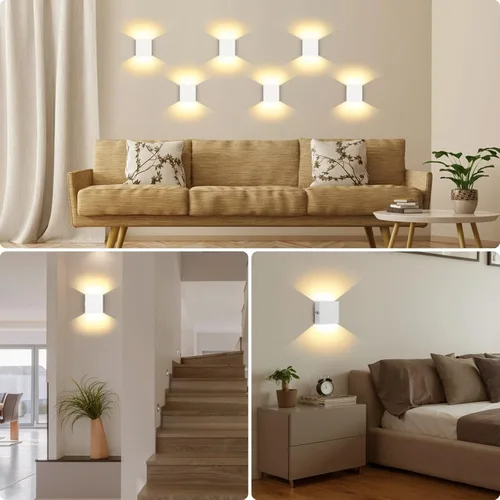 Miniatura 6 de Lightess Aplique de pared con batería con control táctil, luces LED de pared recargables, luces de montaje en pared arriba hacia abajo