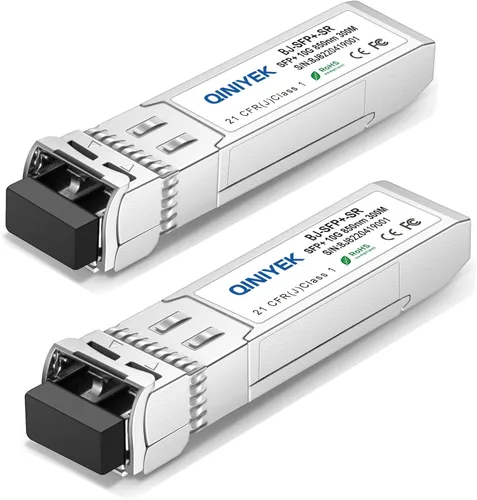 Miniatura 8 de Paquete de 2 transceptores 10GBase-LR SFP+, módulo LC dúplex SFP+ monomodo 10G, compatible con Cisco SFP-10G-LR, Ubiquiti UF-SM-10G, Meraki, X2