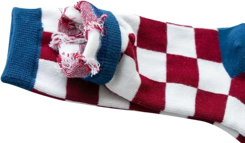 Miniatura 5 de Calcetines tobilleros de algodón a cuadros para niñas y niños pequeños unisex