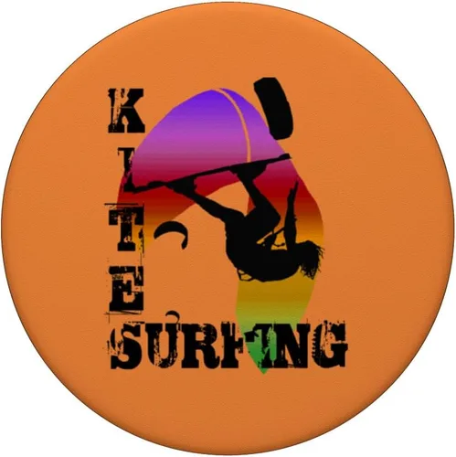 Miniatura 3 de Kite Surfing WIth Freestyle Kitesurfer And Kite 6 PopSockets Standard PopGrip