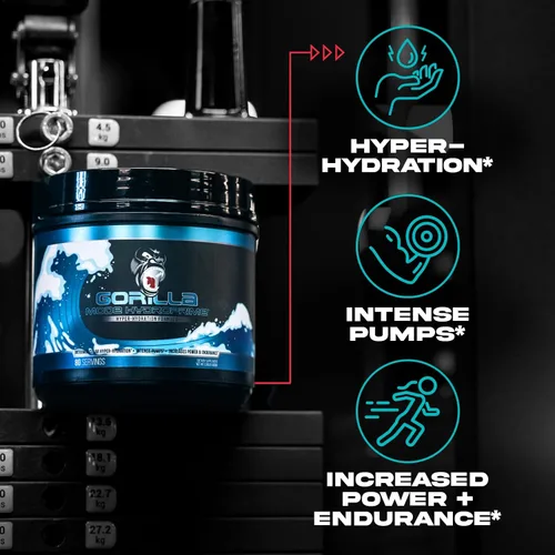 Miniatura 5 de Gorilla Mind Hydroprime® Glycerol Pre-Entrenamiento - Fórmula Hidratante para Antes del Entrenamiento para Bombas Intensas · Hiper-Hidratación