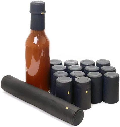 nicebottles Cápsulas retráctiles, color negro, 1.102 x 1.969 in, paquete de 30 – Compatible con botellas de salsa picante y Woozy de 5oz y 10oz –
