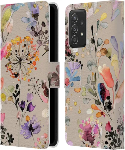Miniatura 9 de Head Case Designs Officially Licensed Ninola Gold Plants Wild Grasses Leather Wallet Case Compatible with Samsung Galaxy A53 5G (2022)