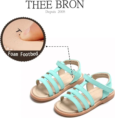 Miniatura 204 de THEE BRON Sandalias cómodas para niñas, zapatos para niños, sandalias rellenas