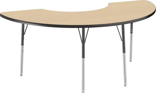 Miniatura 46 de FDP Clover Mesa de Actividades Escolar y de Oficina (48 x 48 pulgadas), patas estándar con deslizadores giratorios para entornos de asientos