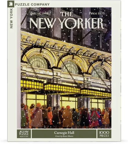 Miniatura 3 de New York Puzzle Company - New Yorker Music Hall - Rompecabezas de 1000 piezas para noches de juegos familiares de Roxie Munro
