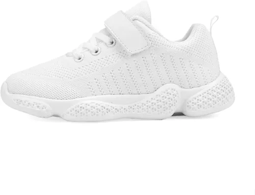 Miniatura 5 de Hetios Zapatos para niños y niñas, ligeros, atléticos, para correr, transpirables, de punto, para la escuela (bebéniño pequeñoniño grande)