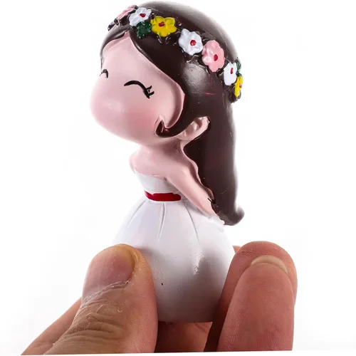 Miniatura 3 de Homoyoyo Magdalena 1 par de figuras miniatura para parejas, muñecas de pareja de besos, mini resina para niños y niñas, muñecas de boda