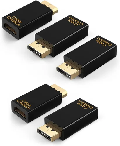 Miniatura 9 de CableCreation Adaptador activo DisplayPort a HDMI, adaptador DP a HDMI chapado en oro de 1080P (hombre a hembra) de 1.3 V, puerto de pantalla