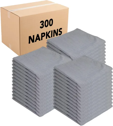 Miniatura 15 de Arkwright Servilletas de tela para restaurante, (paquete de 25) servilletas de poliéster hilado con bordes con dobladillo, ideal para cenas, bodas