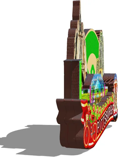 Miniatura 2 de Imán de madera de Pittsburgh de Estados Unidos 3D para nevera, recuerdos coleccionables, decoración hecha a mano, artesanías 2