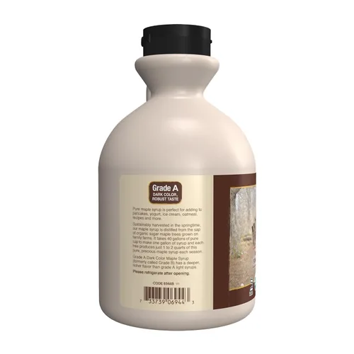 Miniatura 4 de NOW Foods, jarabe de arce orgánico certificado, grado A, color oscuro, certificado sin OGM, puro, sabor robusto, 32 oz
