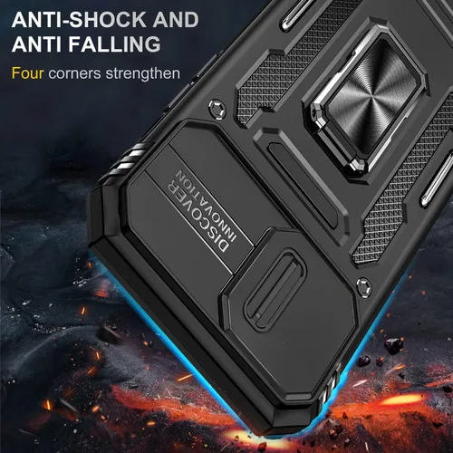 Miniatura 6 de Funda para iPhone 13 Pro con funda para cámara, con soporte de anillo para soporte, con función de montaje magnético para automóvil, para iPhone 13