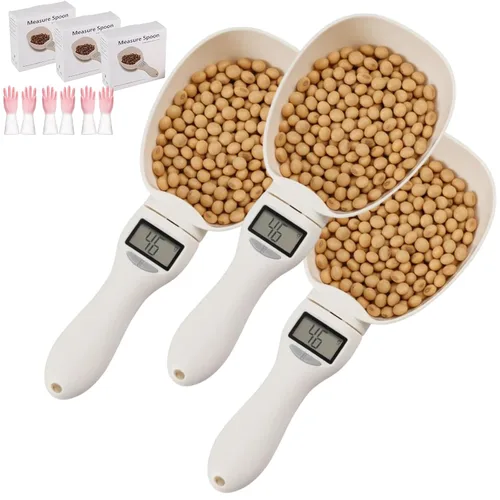Miniatura 9 de Cuchara medidora electrónica con conversión de onzas/onza líquida/ml/gramo, cucharas medidoras digitales ajustables para cocinar hornear, cuchara