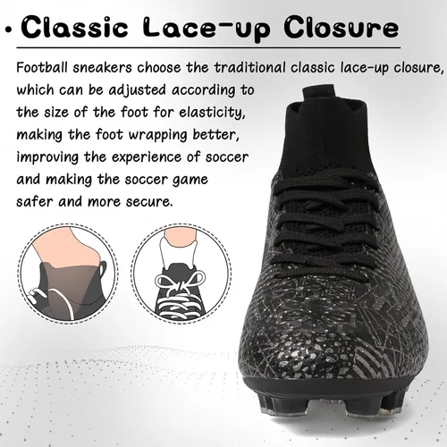 Miniatura 5 de Tacos de fútbol para niños y niñas, zapatos de fútbol para césped AGFG
