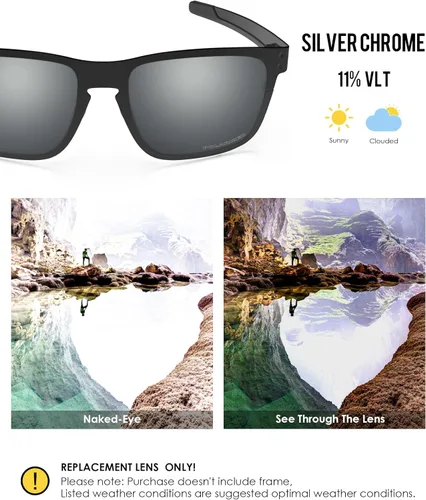 Miniatura 3 de BLAZERBUCK Lentes de repuesto polarizadas de policarbonato y destornillador para gafas de sol Oakley Holbrook Metal OO4123