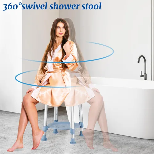 Miniatura 3 de Silla Taburete de Ducha para Interior de Ducha, Taburete de Plástico Pequeño de Esquina Mejorado para Adultos Mayores, Asiento Taburete de Ducha