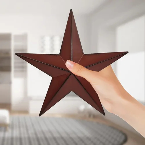 Miniatura 6 de JoyEvy Decoración de Pared de Estrella de Granero de Metal de 12" - Estrellas de Bandera Americana para Exterior o Interior de Casa - Estrella