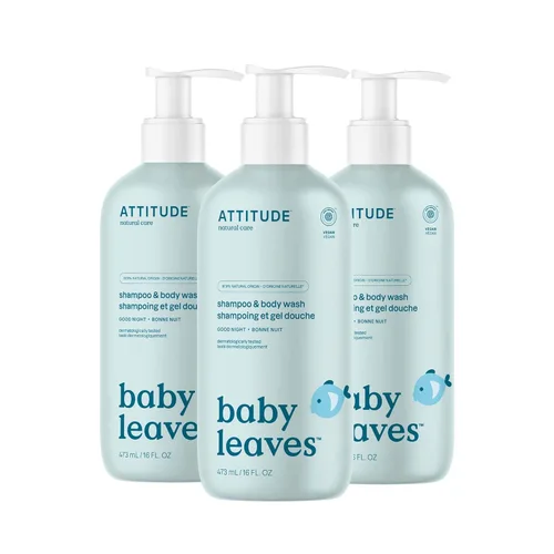 Miniatura 15 de ATTITUDE Baby - Champú y gel de baño 2 en 1, verificado por EWG, dermatológicamente probado, vegano, aroma Goodnight, 8 onzas líquidas