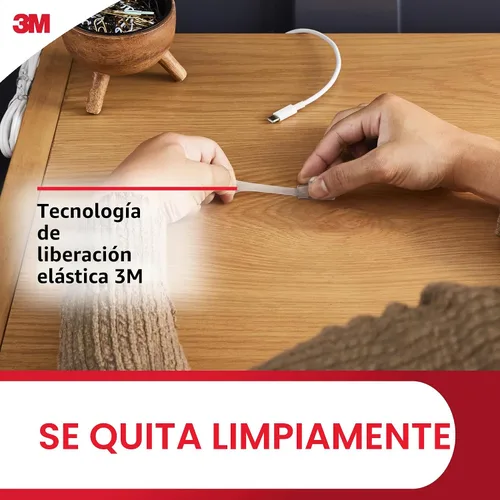 Miniatura 10 de Command Ganchos redondos para cables, Clips para colgar cables sin dañar, Clips de pared sin herramientas para colgar cables eléctricos