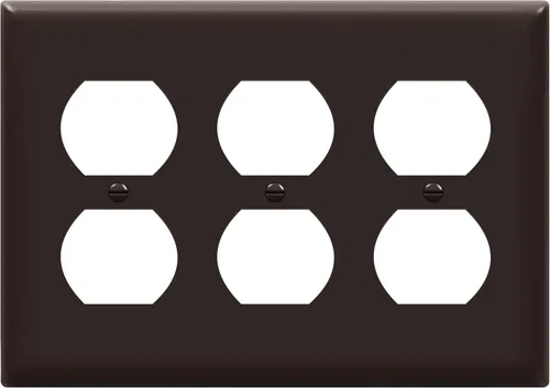 Miniatura 18 de ENERLITES - Placa decorativa de pared para toma de corriente dúplex, acabado brillante, tamaño intermedio, 3 bandas, 4.88 x 6.77 pulgadas, Blanco