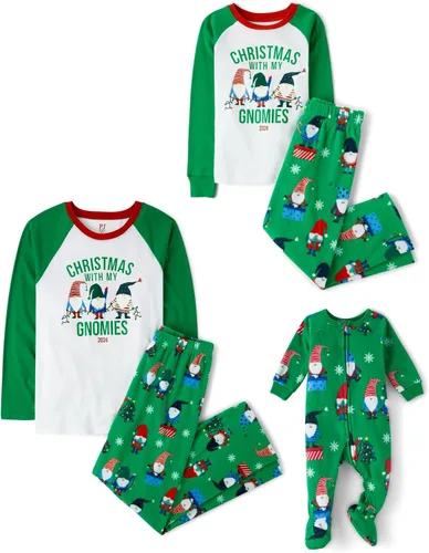 Miniatura 31 de The Children's Place - Pijama familiar de una pieza a juego para niños y bebés, pijamas de esqueleto de Halloween, forro polar