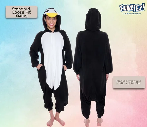 Miniatura 3 de FUNZIEZ! - Disfraz de Halloween para adultos, de animales y criaturas marinas mameluco de felpa para adultos (mujeres y hombres)