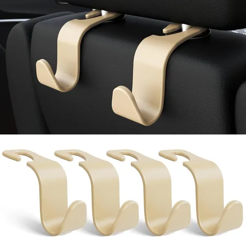 Miniatura 19 de Amooca - Gancho para reposacabezas de asiento de coche, 4 unidades, organizador de almacenamiento universal para bolso de mano, abrigo, ajuste Azul