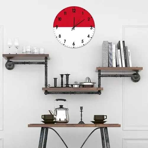 Miniatura 292 de Cheyan Reloj de pared con bandera de Canadá de 12 pulgadas, silencioso, sin tictac, de PVC, funciona con pilas, reloj redondo decorativo, regalo