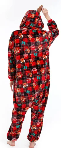 Miniatura 5 de DELEY Adults Unisex Onesie Halloween Costumes Animal Cosplay Pajamas Warm Sleepwear Homewear