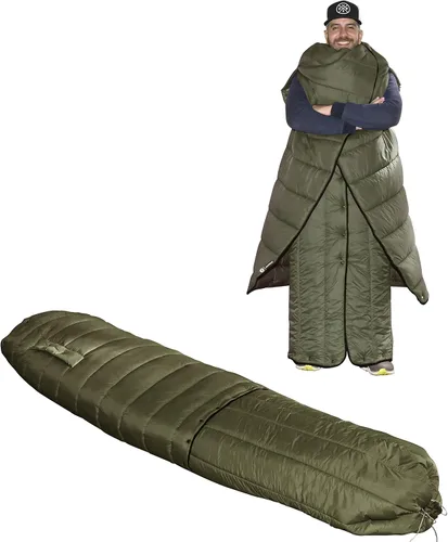 Miniatura 12 de Onewind Colcha Superior para Hamaca con Caja para Pies, Edredón Ligero y Portátil para Dormir, Saco de Dormir para Camping para Mochilero y De Verde