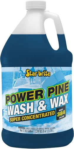 Miniatura 6 de STAR BRITE Power Pine Wash & Wax - Fórmula concentrada de grado marino para barcos, automóviles y más, limpia, brillo, protección UV y elimina