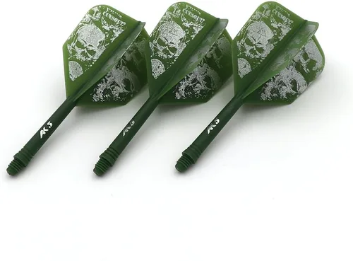 Miniatura 3 de CUESOUL ROST Vuelo y ejes de dardos integrados Meduim/Pequeño/Grande Verde (Green Skull)