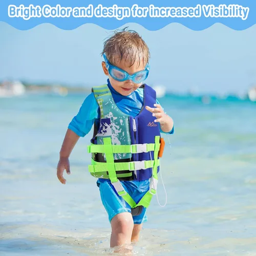 Miniatura 5 de MoKo Swimming Vest for Kids 20-30-50-77 lbs, Children Swim Vests Water Activity Equipment Cute Pattern Watersports Swimming Device for Toddlers Boys
