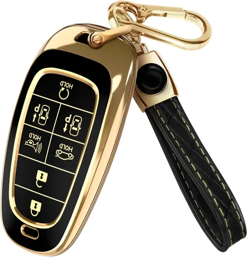 Miniatura 15 de Lucrum Compatible con funda para llavero Hyundai y llavero de cuero, funda para llavero para Santa Fe, Sonata, Tucson, Grandeur, Ioniq 5, Palisade